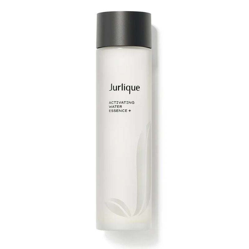 Jurlique activating water essence bottle on a white background