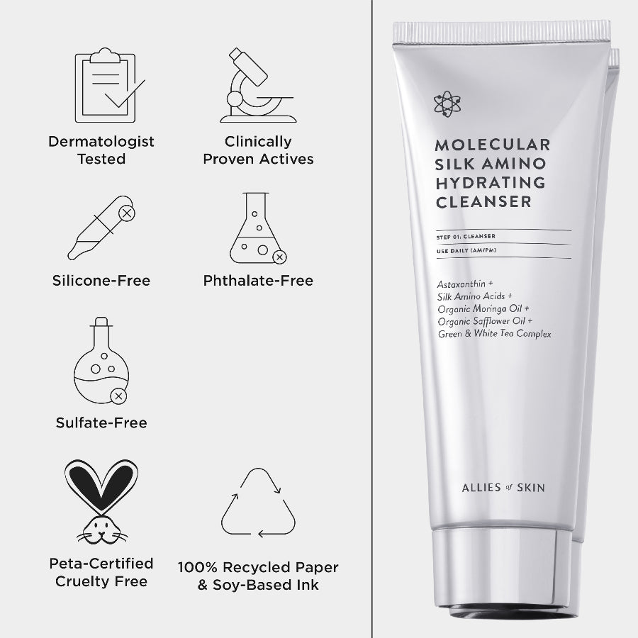 Allies of Skin Molecular Silk Amino Hydrating Cleanser