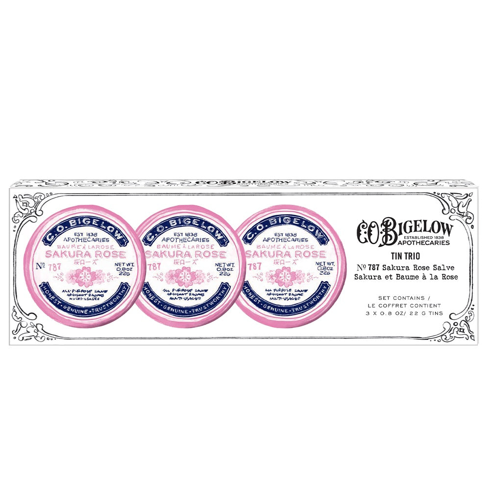 C.O. Bigelow Sakura Rose Salve Tin Trio