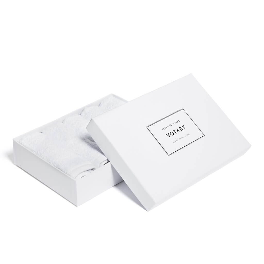 VOTARY Cotton Face Cloths - open