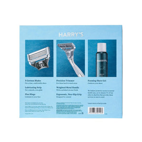 Harry’s Chrome Gift Set with 3 Razor Blades + Shave Gel