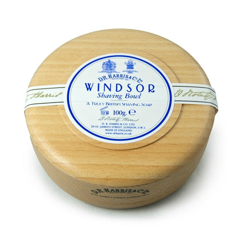 D R Harris Wooden Shaving Bowl - Beech - Windsor (100g)