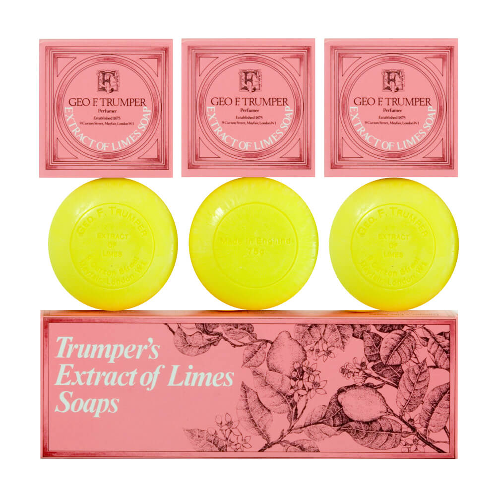 Geo F Trumper Extract of Limes Hand Soaps | 3 x 75g